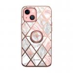 Carcasa stylish Supcase Cosmo Snap compatibila cu iPhone 13 Marble Pink 2 - lerato.ro
