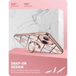 Carcasa stylish Supcase Cosmo Snap compatibila cu iPhone 13 Marble Pink