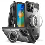 Carcasa 360 grade Supcase Unicorn Beetle Pro MagSafe compatibila cu iPhone 14 Pro Max, Protectie display, Gri 3 - lerato.ro