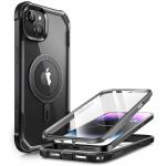 Carcasa 360 grade Supcase i-Blason Ares MagSafe compatibila cu iPhone 15, Protectie display, Negru