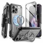 Carcasa 360 grade Supcase Unicorn Beetle Pro MagSafe compatibila cu iPhone 16 Pro, Protectie display, Gri 3 - lerato.ro