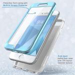 Carcasa stylish Supcase Cosmo compatibila cu iPhone 7/8/SE 2020/2022 cu protectie display, Blue