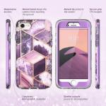 Carcasa stylish Supcase Cosmo compatibila cu iPhone 7/8/SE 2020/2022 cu protectie display, Purple