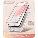 Carcasa stylish Supcase Cosmo compatibila cu iPhone XR cu protectie display, Marble