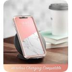 Carcasa stylish Supcase Cosmo compatibila cu iPhone XS Max cu protectie display, Marble