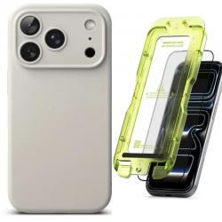 [Combo] iPhone 17 Pro Max, Carcasa Ringke Silicone cu MagSafe + Folie sticla securizata Ringke Easy Slide Anti Reflective