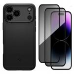 [Combo] iPhone 17 Pro, Carcasa Spigen Thin Fit cu MagSafe + 2 folii protectie Wozinsky Tempered Glass, Privacy 2 - lerato.ro