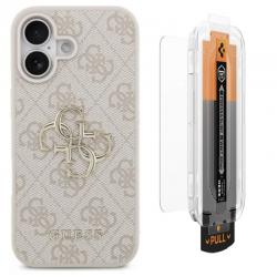[Combo] iPhone 17, Carcasa Guess 4G Big Logo + Folie sticla securizata Spigen Glass tR EZ Fit Pro HD