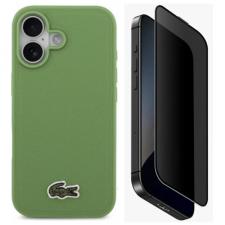 [Combo] iPhone 17, Carcasa Lacoste Petit Pique Lacquer Logo cu MagSafe + Folie sticla securizata Skinarma Privacy