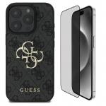 [Combo] iPhone 16 Pro, Husa Guess 4G Big Logo + Folie sticla securizata Guess Screen Protector Privacy 2 - lerato.ro