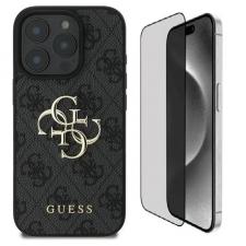 [Combo] iPhone 16 Pro, Husa Guess 4G Big Logo + Folie sticla securizata Guess Screen Protector Privacy