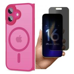 [Combo] iPhone 16, Carcasa Tech-Protect MagMat cu MagSafe + Folie de protectie 3mk Silky Matt Privacy