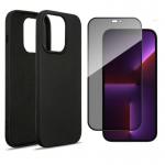 [Combo] iPhone 15 Pro, Carcasa Beline Silicone Case + Folie sticla securizata Wozinsky Privacy Anti Spy 2 - lerato.ro