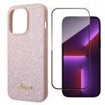 [Combo] iPhone 14 Pro Max, Husa Guess Glitter Script + Folie protectie Case Friendly Wozinsky Full Glue Cover 2 - lerato.ro