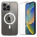 [Combo] iPhone 14 Pro Max, Carcasa Spigen Ultra Hybrid MagSafe + 2 folii sticla Case friendly Spigen GLAStR EZ FIT 2 - lerato.ro