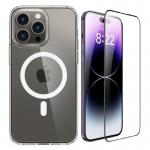 [Combo] iPhone 14 Pro, Carcasa Spigen Ultra Hybrid MagSafe + Folie sticla Mobile Origin EasyGlass 2 - lerato.ro