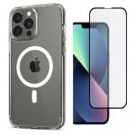 [Combo] iPhone 13 Pro Max, Carcasa Spigen Ultra Hybrid MagSafe + Folie protectie HOFI Full Cover Pro Tempered Glass 2 - lerato.ro