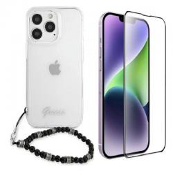 [Combo] iPhone 13 Pro Max, Husa Guess Black Pearl + Folie sticla Mobile Origin EasyGlass