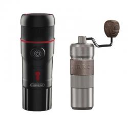 [Combo] Electrocasnice mici, Espressor portabil HiBREW H4-Basic 3 in 1, 15 bar, 80W, 60ml + Rasnita de cafea manuala reglabila HiBREW G4B