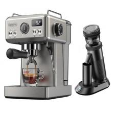 [Combo] Electrocasnice mici, Espressor semi automat HiBREW H10A, 1350W, 19 bar, Manometru + Rasnita de cafea electrica HiBREW G5, 180W, 50g