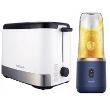 [Combo] Electrocasnice mici, Prajitor de paine Tesla TS300BWX, 800W + Blender Wireless portabil Deerma NU06, 140W