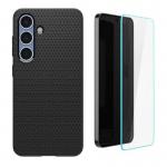[Combo] Samsung Galaxy S25 Plus, Carcasa Spigen Liquid Air + 2 folii sticla Case friendly Spigen GLAStR EZ FIT 2 - lerato.ro
