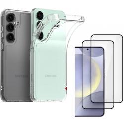 [Combo] Samsung Galaxy S25 Plus, Carcasa Araree Flexield + 2 folii protectie HOFI Full Cover Pro Tempered Glass 0.3mm