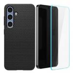 [Combo] Samsung Galaxy S25, Carcasa Spigen Liquid Air + 2 folii sticla Case friendly Spigen GLAStR EZ FIT 2 - lerato.ro