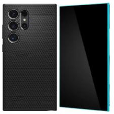 [Combo] Samsung Galaxy S24 Ultra, Carcasa Spigen Liquid Air + 2 folii sticla cu sistem de montare Case friendly Spigen GLAStR EZ FIT