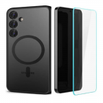 [Combo] Samsung Galaxy S24, Carcasa TECH-PROTECT MAGMAT MagSafe + 2 folii sticla cu sistem de montare Case friendly Spigen GLAStR EZ FIT 2 - lerato.ro