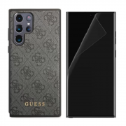 [Combo] Samsung Galaxy S23 Ultra, Husa Guess 4G Metal Gold Logo + 2 folii protectie TPU Case friendly Spigen Neo Flex