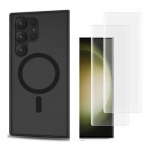 [Combo] Samsung Galaxy S23 Ultra, Carcasa TECH-PROTECT MAGMAT + 2 folii sticla cu lampa UV Glastify UVTG 2 - lerato.ro