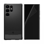 [Combo] Samsung Galaxy S23 Ultra, Carcasa Spigen Rugged Armor + 2 folii protectie TPU Case friendly Spigen Neo Flex 2 - lerato.ro