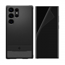 [Combo] Samsung Galaxy S23 Ultra, Carcasa Spigen Rugged Armor + 2 folii protectie TPU Case friendly Spigen Neo Flex