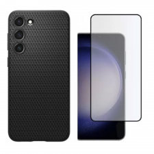 [Combo] Samsung Galaxy S23, Carcasa Spigen Liquid Air + Folie protectie HOFI Full Cover Pro Tempered Glass 0.3mm