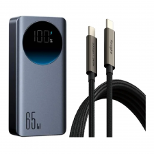 [Combo] Powerbank si Cablu, Baterie Joyroom JR-PBF05, 30000 mAh, 65W + Cablu Ringke USB 3.2, 2x USB Type-C, PD 240W, 5A, 20Gbps, 2m