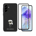[Combo] Samsung Galaxy A56, Carcasa Karl Lagerfeld Fixed Glitter Ikonik + Folie protectie Case Friendly Wozinsky Full Glue Cover 2 - lerato.ro