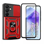 [Combo] Samsung Galaxy A56, Carcasa Hybrid Armor CamShield + Folie protectie Case Friendly Wozinsky Full Glue Cover 2 - lerato.ro
