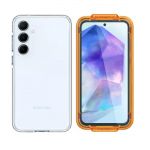 [Combo] Samsung Galaxy A55, Carcasa Spigen Ultra Hybrid + 2 folii sticla Case friendly Spigen ALM GLAStR 2 - lerato.ro