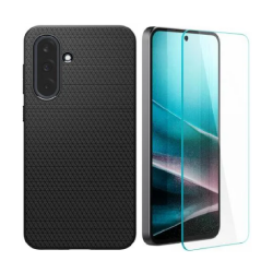 [Combo] Samsung Galaxy A36, Carcasa Spigen Liquid Air + 2 folii sticla Case friendly Spigen GLAStR EZ FIT