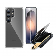 [Combo] Samsung Galaxy S26 Ultra, Carcasa Tech-Protect FlexAir Hybrid + Folie sticla securizata ESR UltraFit Armorite Privacy