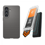[Combo] Samsung Galaxy S26 Plus, Carcasa Spigen Liquid Air + 2 folii sticla securizata Spigen Glass.tR EZ Fit Pro HD 2 - lerato.ro