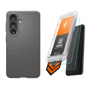 [Combo] Samsung Galaxy S26 Plus, Carcasa Spigen Liquid Air + 2 folii sticla securizata Spigen Glass.tR EZ Fit Pro HD