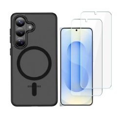 [Combo] Samsung Galaxy S26 Plus, Carcasa Tech-Protect Magmat + 2 folii sticla securizata Tech-Protect Glass Fit Plus