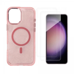 [Combo] Samsung Galaxy S26, Carcasa Glitter Case cu MagSafe + 2 folii sticla securizata Wozinsky 2 - lerato.ro