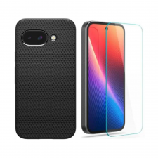 [Combo] Google Pixel 9a, Carcasa Spigen Liquid Air + 2 folii sticla Case friendly Spigen GLAStR EZ FIT