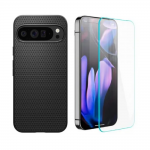 [Combo] Google Pixel 9 Pro XL, Carcasa Spigen Liquid Air + 2 folii sticla Case friendly Spigen GLAStR EZ FIT 2 - lerato.ro