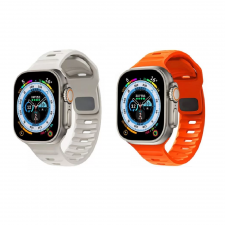[Combo] Apple Watch, Curea Tech-Protect Icon Line Starlight + Curea Tech-Protect Icon Line Orange
