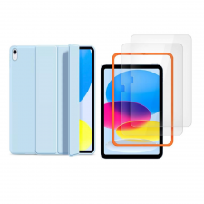 [Combo] iPad 10 (2022), Husa Tech-Protect Smartcase + 2 folii sticla TECH-PROTECT Easy Set Plus