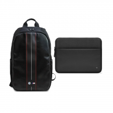[Combo] Accesorii Laptop, Rucsac BMW Carbon Red Stripe 16 inch + Husa Tech-Protect Sleeve